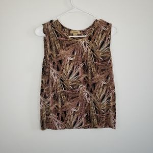 Patterned Sleeveless Blouse